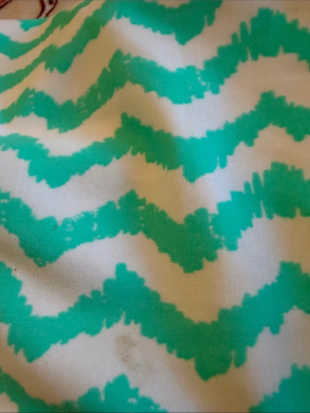 Y2K Arizona Jean Co Small Turquoise Chevron Tankini Top Pink Polka Dot Trim - Picture 8 of 8